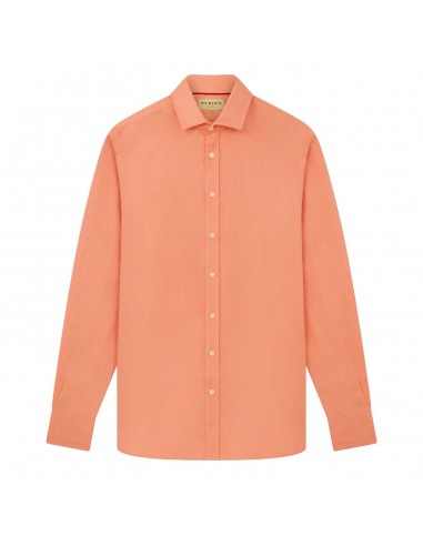 James Purdey Linen Classic Shirt Salmon