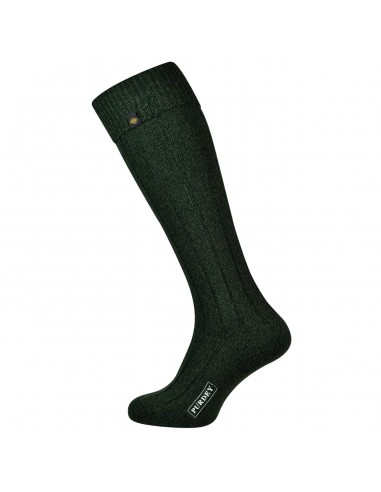 James Purdey Long Plain Colour Shooting Sock Forest Green