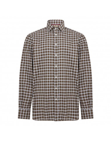 James Purdey Purdey Fit Mid Check Shirt Olive