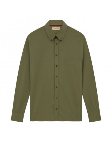 James Purdey Seersucker Button Down Collar Shirt Green