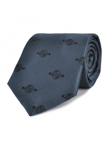 James Purdey Sunburst Woven Silk Tie Marine