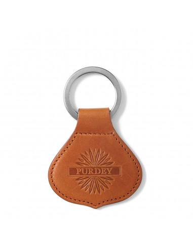 James Purdey Vegetable Tanned Leather Crown Keyring London Tan