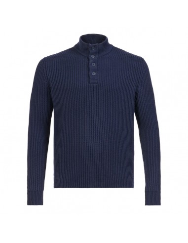 Musto Marina Button Neck Knit Navy