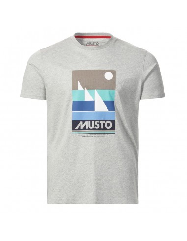 Musto Marina Graphic S/S Tee Grey Melange