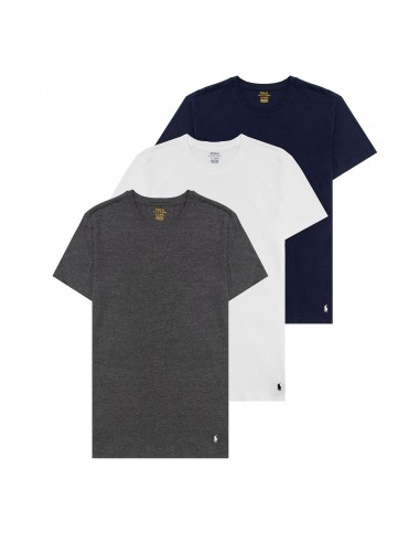 Polo Ralph Lauren 3-Pack S/S Crew Undershirt Navy / Charcoal Heather / White