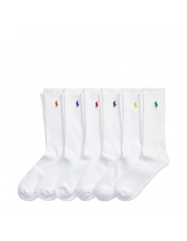 Polo Ralph Lauren 6 Pack Sports Sock White Coloured PP