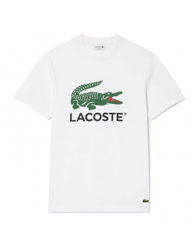 Lacoste Cotton Jersey Signature Print T-Shirt White