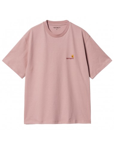 Carhartt WIP Womens S/S American Script T-Shirt Glassy Pink