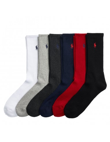 Polo Ralph Lauren 6 Pack Embroidered Logo Sock Multi