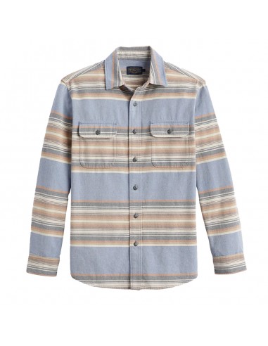 Pendleton Beach Shack Shirt Soft Indigo Stripe