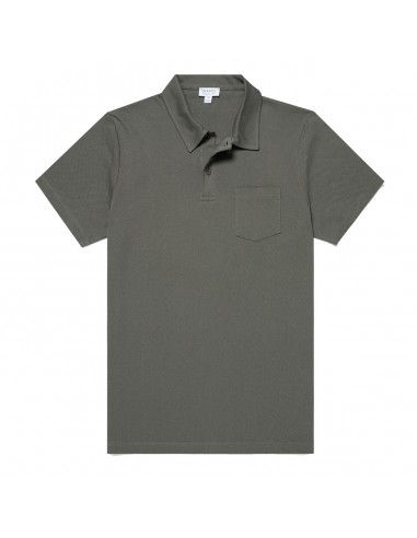 Sunspel Riviera Polo Shirt Khaki