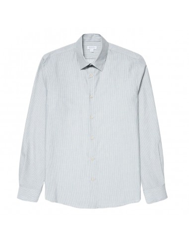 Sunspel Cotton Cashmere Shirt Light Blue / White