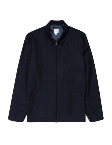 Sunspel Travel Wool Harrington Jacket Navy