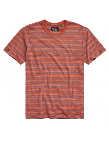 RRL by Ralph Lauren Striped Jersey Crewneck T-Shirt Orange / Multi