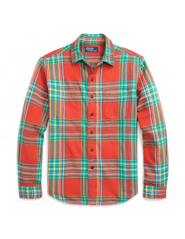 Polo Ralph Lauren Classic Fit Plaid Flannel Workshirt Red/Green Multi