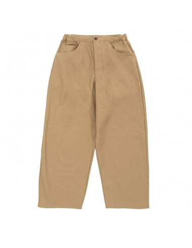 Jackman Back Nep Baggy Trousers Sepia