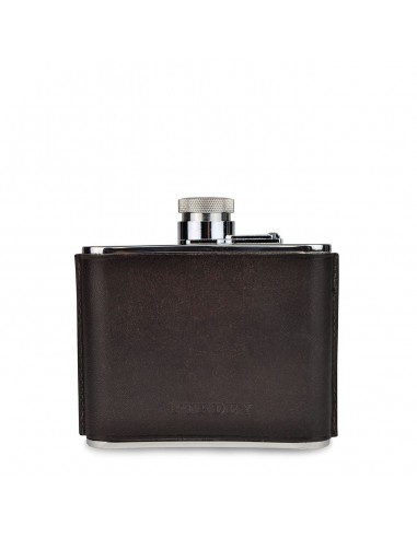 Purdey Hand Stitched 4oz Leather Flask Dark Brown