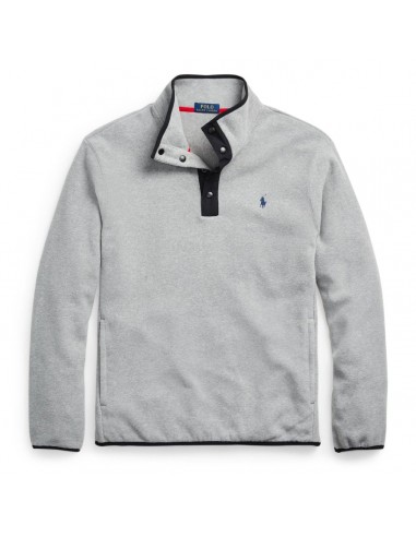 Polo Ralph Lauren Mockneck Pullover Fleece Grey Heather / Black