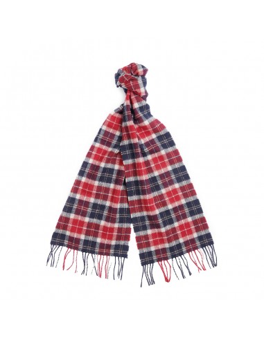 Barbour Tartan Lambswool Scarf Cranberry