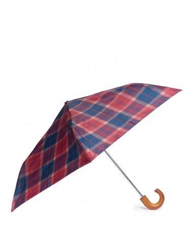 Barbour Tartan Mini Umbrella Cranberry