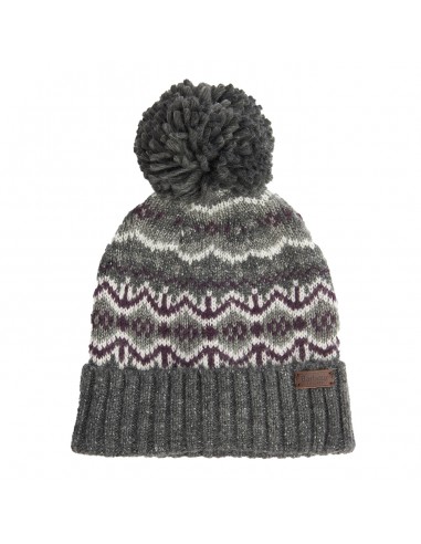 Barbour Case Fairisle Beanie Classic Black Slate Tartan