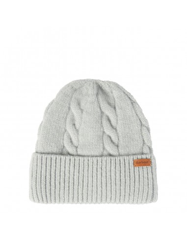 Barbour Womens Meadow Cable Knit Beanie Light Grey