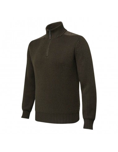 Beretta Dover Half Zip Tech Sweater Moss / Brownbark