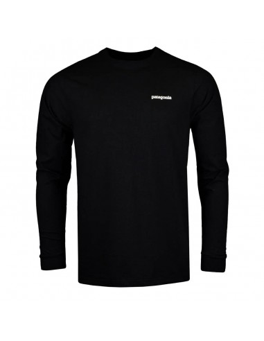 Patagonia Long Sleeve P-6 Logo Responsibili-Tee Black