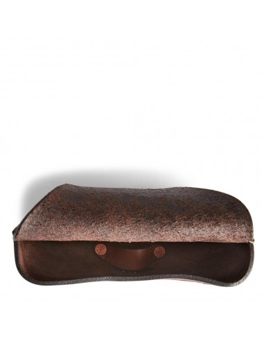 RRL by Ralph Lauren Embossed Leather Sunglasses Case Brown