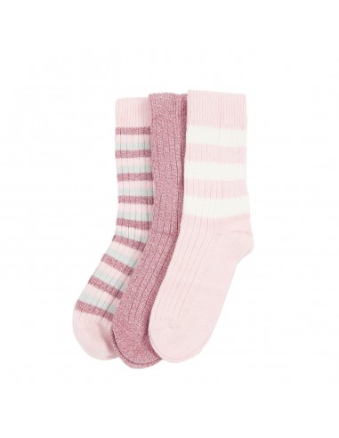 Barbour Womens Stripe Sock Gift Set Dewberry Pink Stripe