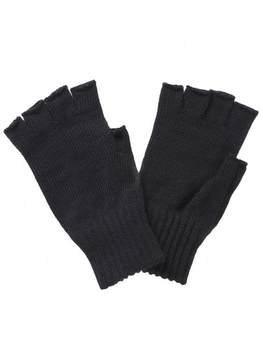 Barbour Fingerless Wool Gloves Black