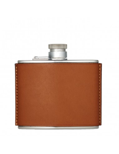 Purdey 4oz Hand Stitched Leather Flask Tan