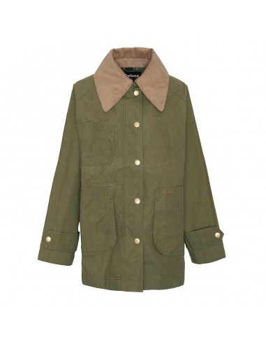 Barbour Womens Hutton Oversized Showerproof Jacket Dusky Green