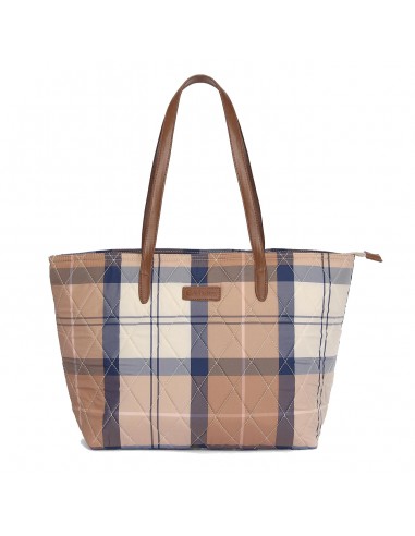 Barbour Womens Wetherham Quilted Tartan Tote Bag Primrose Hessian