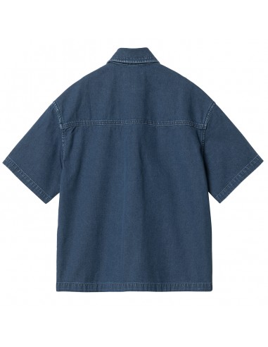 Carhartt WIP Womens S/S Lovilla Shirt Blue Heavy Stone Wash