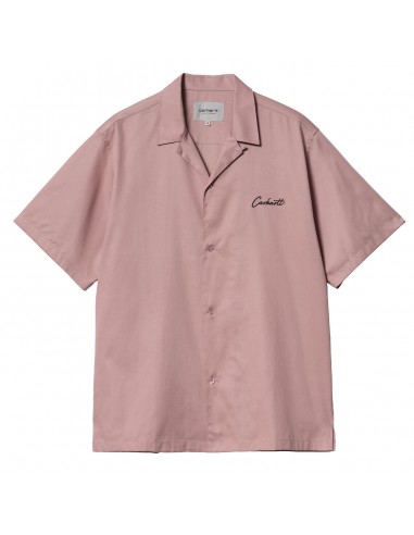 Carhartt WIP S/S Delray Shirt Glassy Pink / Black