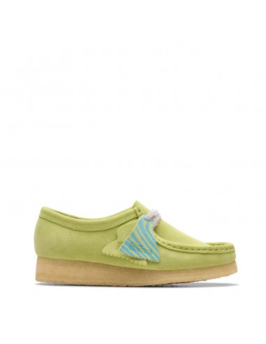 Clarks Originals Womens Wallabee Shoe Pale Lime Suede