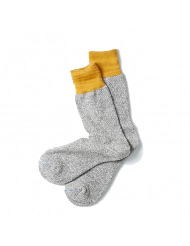 Rototo Double Face Crew Sock Dark Yellow / Grey