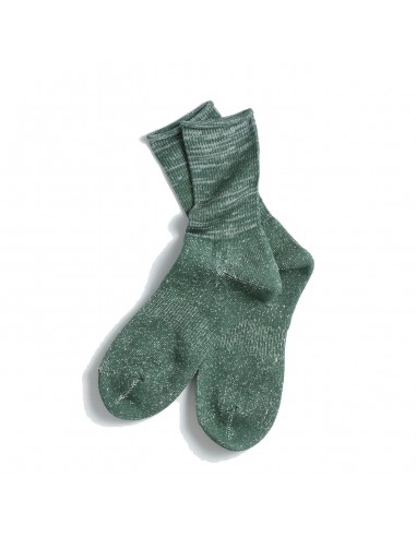 Rototo Washi Pile Crew Sock Dark Green