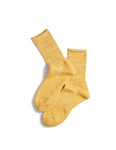 Rototo Washi Pile Crew Sock Yellow