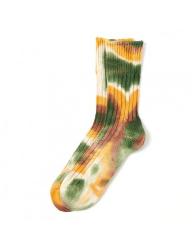 Rototo Tie-Dye Sock Green / Gold / Brown