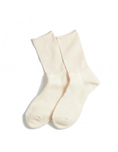 Rototo Washi Pile Crew Sock Ivory