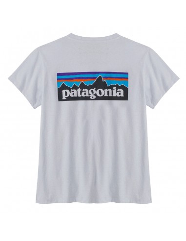 Patagonia Womens P-6 Logo Responsibili Tee White