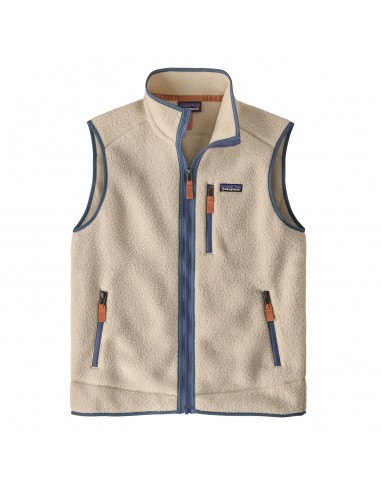 Patagonia Retro Pile Fleece Vest Dark Natural / Utility Blue