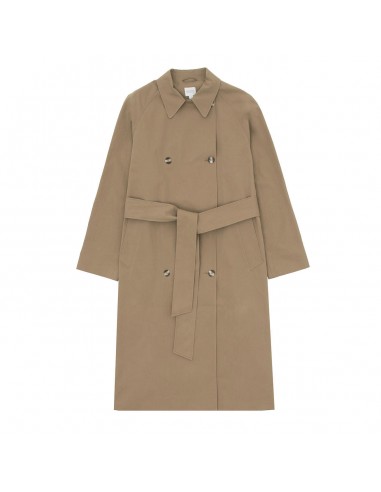 Sunspel Womens Trench Coat Dark Stone