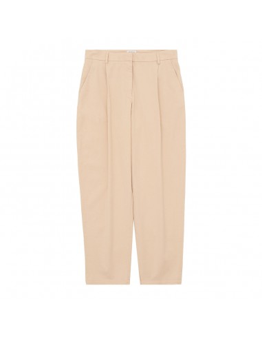 Sunspel Womens Pleated Chino Light Stone