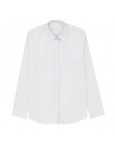 Sunspel Womens Classic Shirt Blue/Ecru Stripe