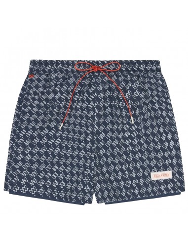 Sealskinz Sheringham Wave Print Swim Shorts Navy