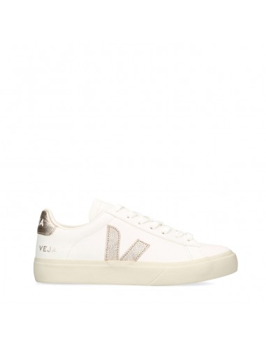 Veja Womens Campo Chromefree Leather Trainer Extra-White Platine