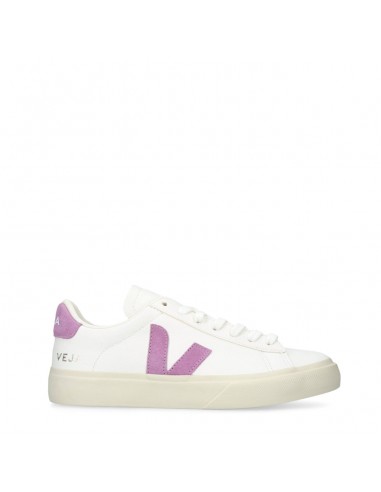 Veja Womens Campo Chromefree Leather Trainer Extra-White Mulberry